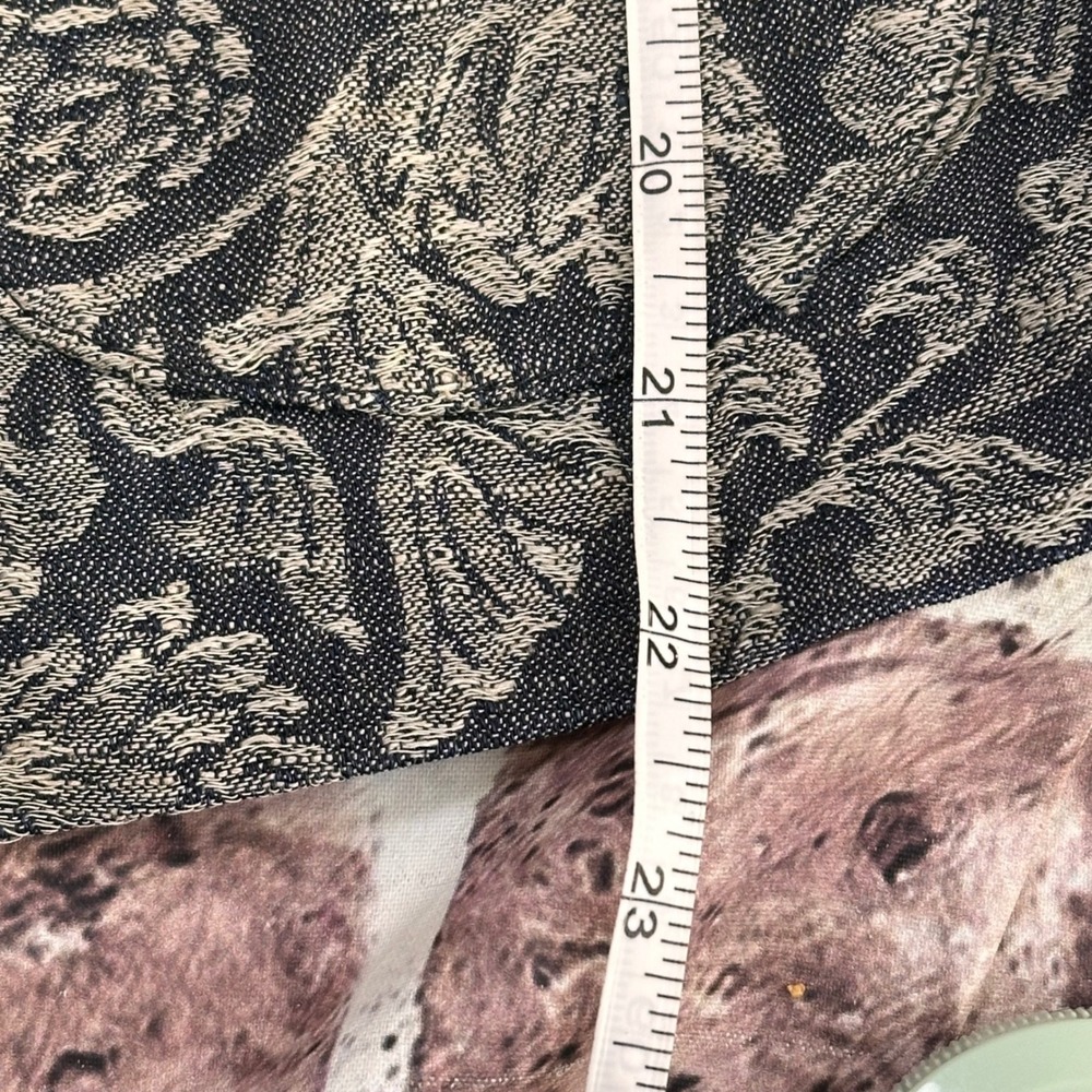 Textured Tencel Linen Floral Jacquard Jacket‎ Boxy Fit Button Front Minimalist - Picture 14 of 16